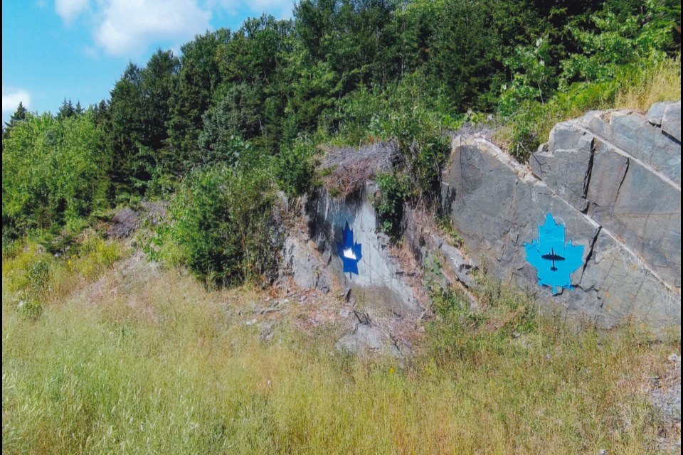 Artwork that was painted along Highway 102 near the airport (Photo provided)