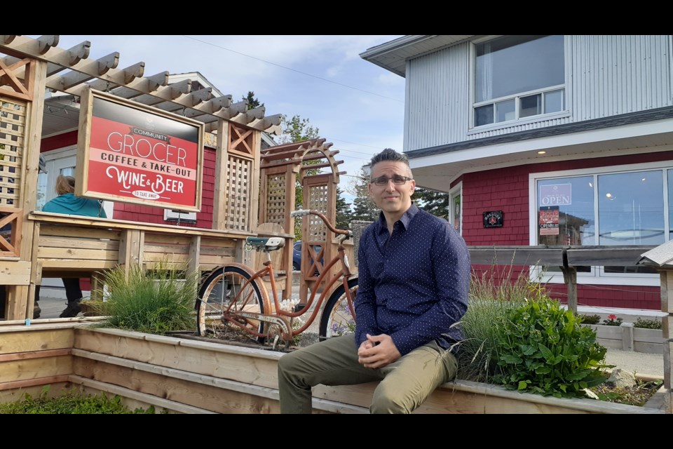 Christopher Webb, pictured outside the PAVIA site in Herring Cove. He and his partner, Victoria Foulger, co-own the business. (Photo credit: Maddalena Webb)