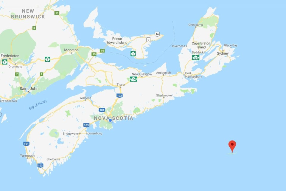 Sable Island Ocean Map