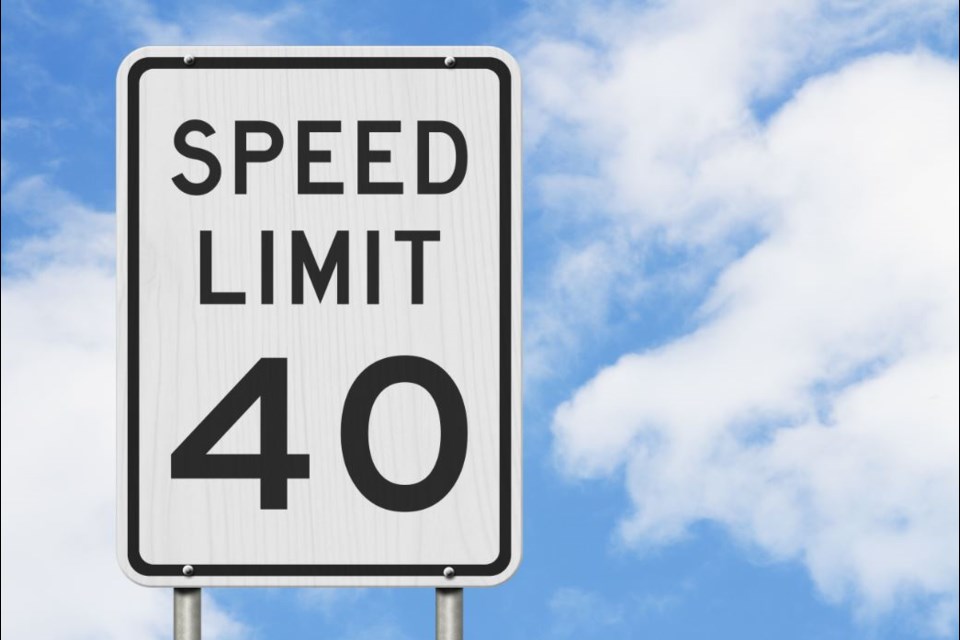 The majority of responders taking a recent County survey weren't in favour of reducing in-town speeds to 40 from 50. (stock photo)