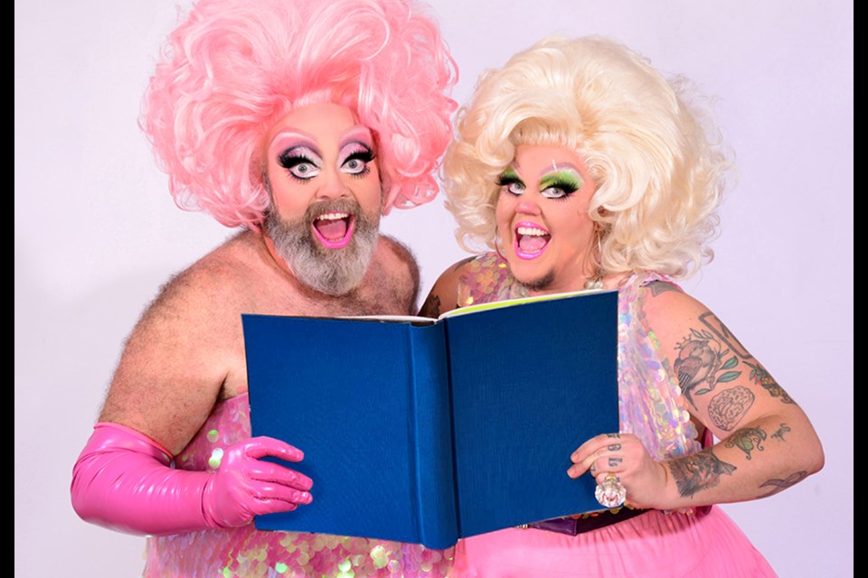 Fay Slift (left) and Fluffy Souffle will perform Drag Queen Storytime on July 9. 