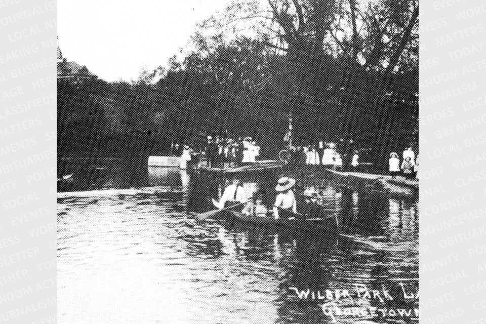 Canoeing on Wilber Lake in Georgetown.