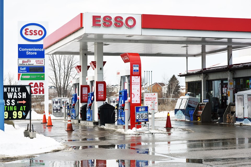 The Esso station on Innisfil Beach Road.