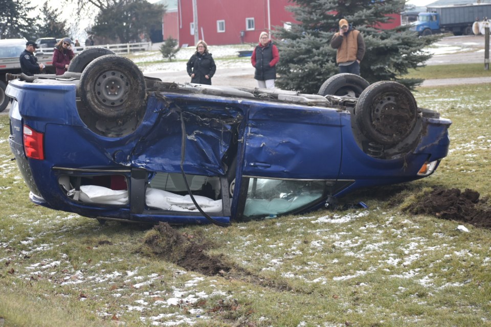 A two-vehicle crash occurred near the 9th Line and 10th Sideroad intersection in Innisfil Dec. 12. 