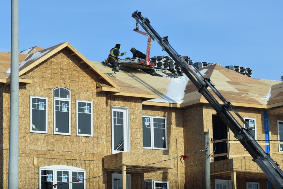 New homes under construction in Innisfil.