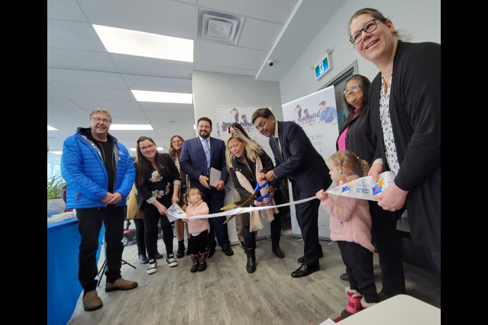 Fernhill employees were joined by several local dignitaries for a ribbon-cutting ceremony at the tax and financial advisory company's newest location in Innisfil Feb. 29. 