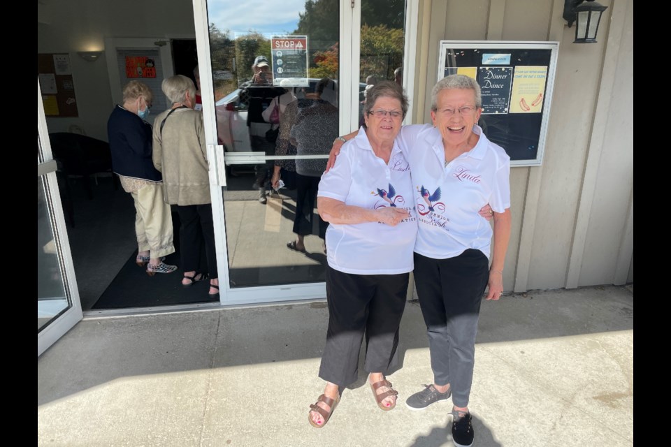 Linda Lewer and Linda Moyles of the Senior Wish Association organized the birthday party.