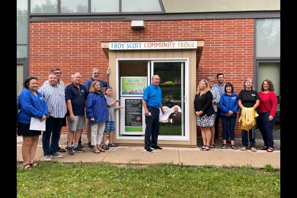 The Town of Innisfil celebrated the milestone of moving the Troy Scott Community Fridge in Innisfil outdoors in an effort to provide 24/7 access.