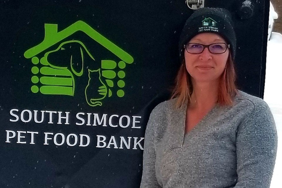Erin Sanderson says the South Simcoe Pet Food Bank helps with the pet needs while families get through a tough time.