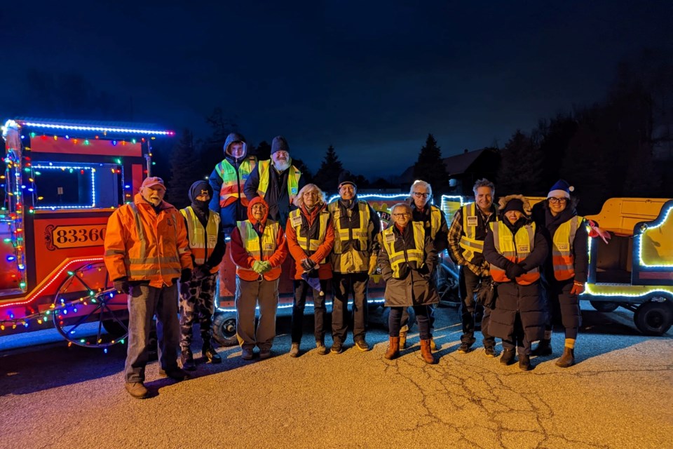 The crew of the Rotary Club of Innisfil ready for the Innisfil Rotary Food Drive.