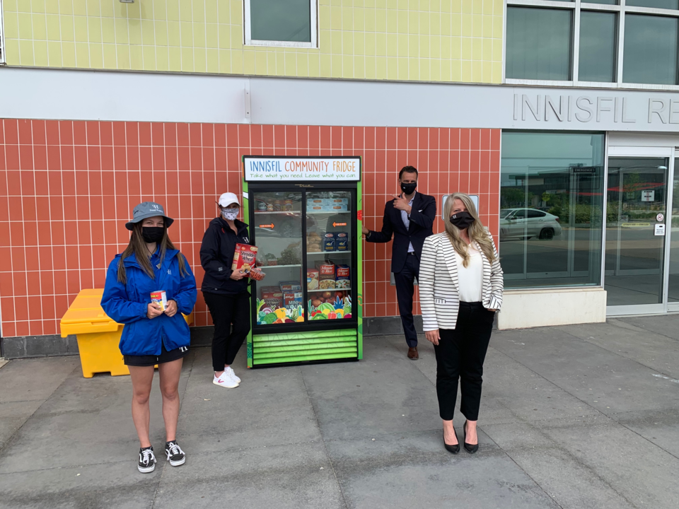 Friday Harbour team and fridge