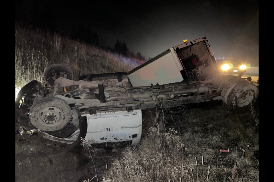Rollover on Highway 400 south near Highway 89