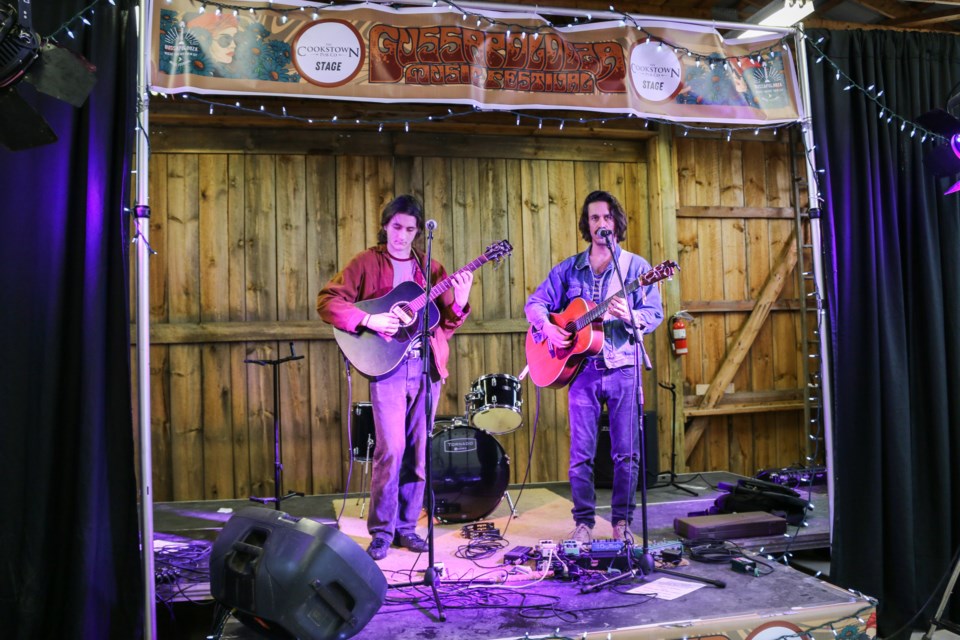 Father-and-son duo Marcus and David perform at Gussapolooza.