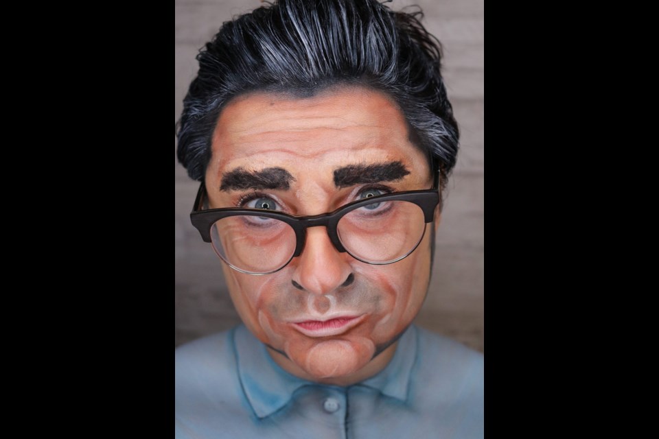 Erin Royal of Metamorph Beauty placed in the top-three overall with her face transformation of Eugene Levy, with Royal's face as the canvas. Photo supplied