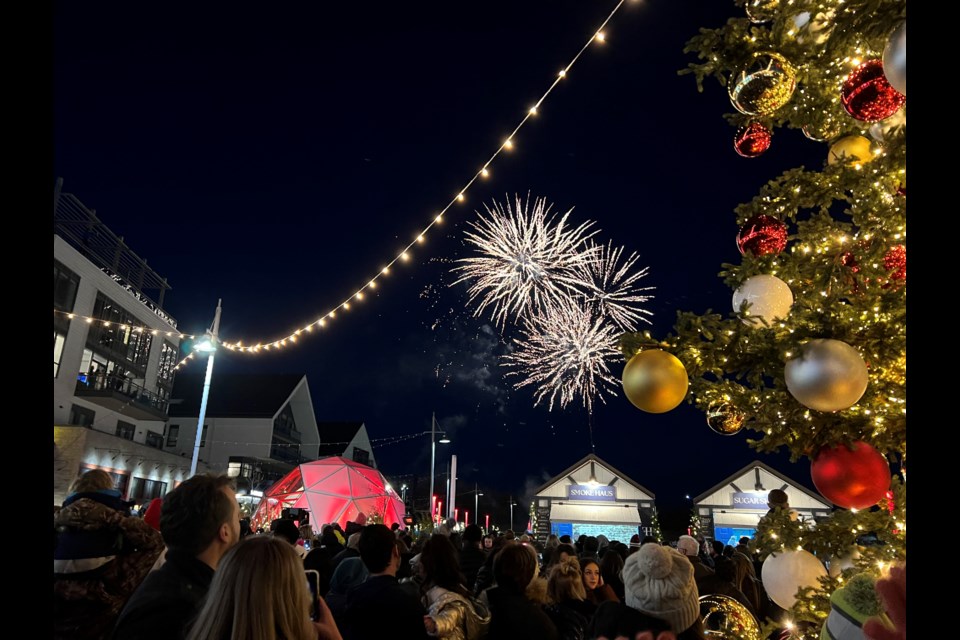 Friday Harbour’s Tree Lighting Ceremony was hosted by Michelle Jobin and featured special musical guest, Karl Wolf, on Nov. 26, 2022. The Christmas Market runs until Dec. 23, 2022.