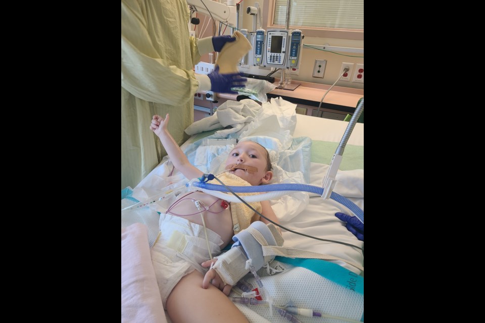 Three-year-old George Dempsey is in the hospital battling respiratory syncytial virus after being denied the vaccine in September. His family is now petitioning the government to give him a special exemption.
