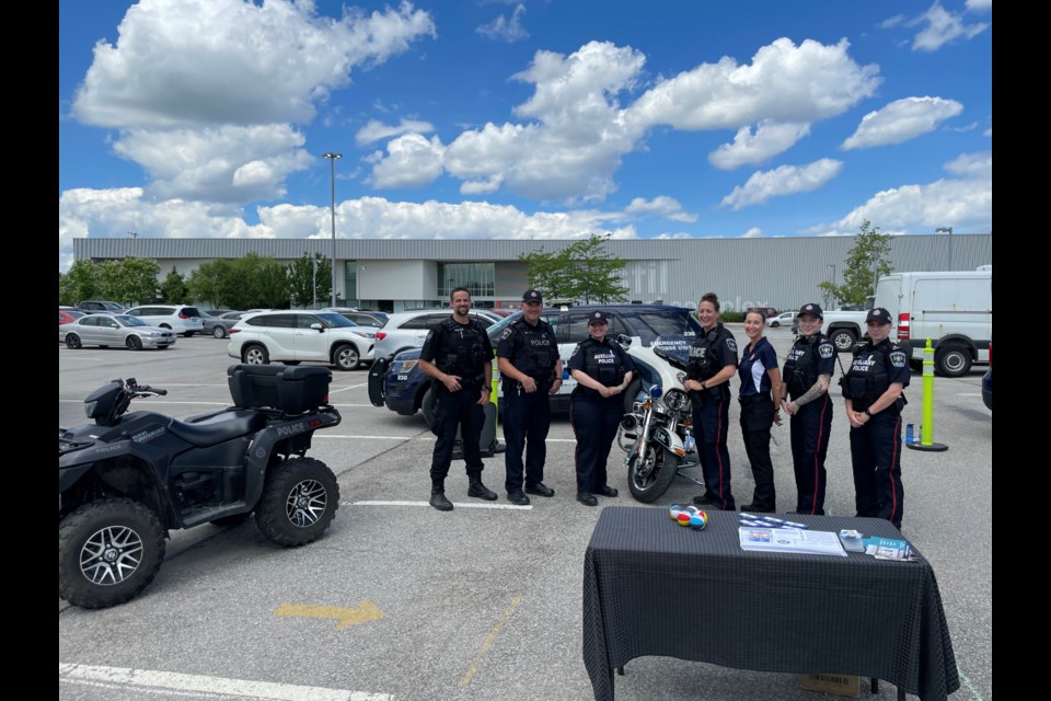The South Simcoe Police attended the Innisfil Farmers Market for Community Services Day. 