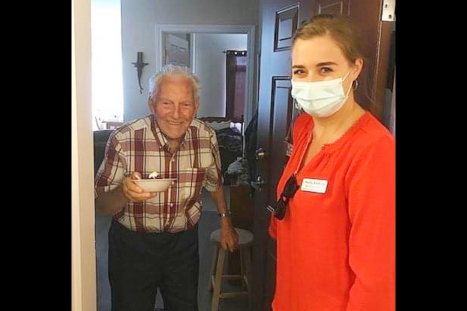 Holly Keating (right) is a Retirement Counsellor at Kingsmere Retirement Residence in Alliston and regularly performs 'Random Acts of Kindness' for seniors not only at the residence, but within the community of Alliston as well. 