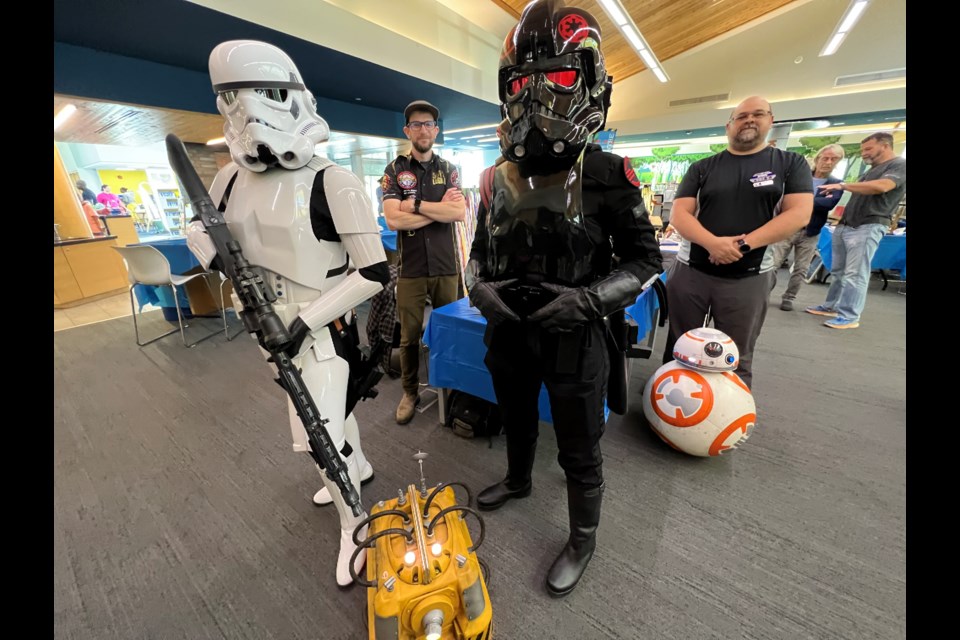 The 501st Legion, a worldwide group of Star Wars cosplayers, had a variety of costumes on site, and were happy to answer questions about costuming, prop building, 3D printing and more.
