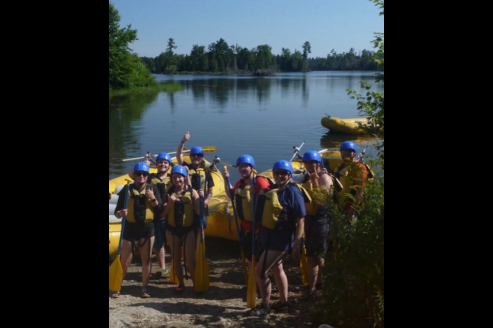 2nd Innisfil Venturers group on their white water adventure trip earlier this month.