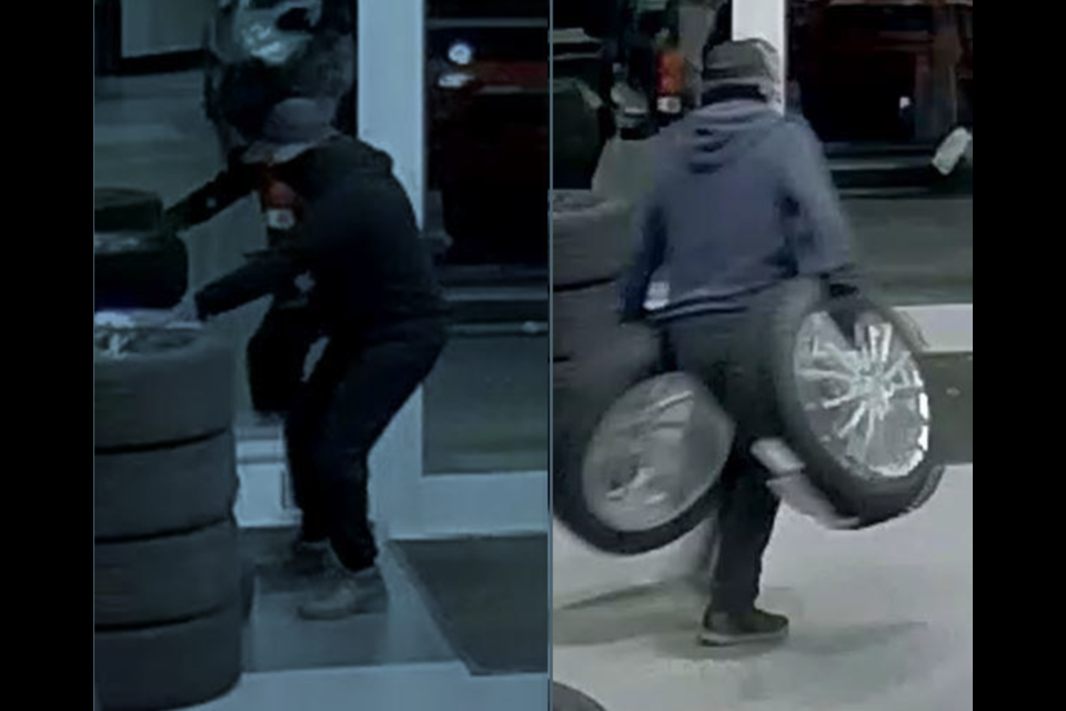 Security camera footage of a Dec. 21 break-in at a car dealership in the area of 9th Line and Highway 400.