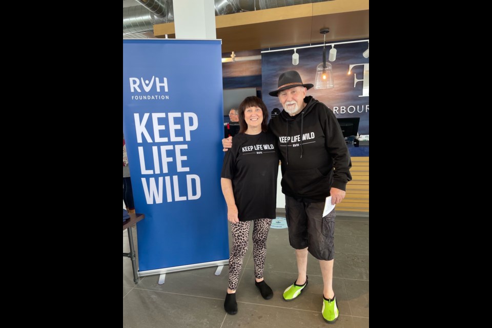 Anne Smith and Al Gilchrist raised over $9,000 for the Royal Victoria Regional Health Centre Foundation and the Keep Life Wild Campaign via Friday Harbour's Polar Plunge in March 2023.