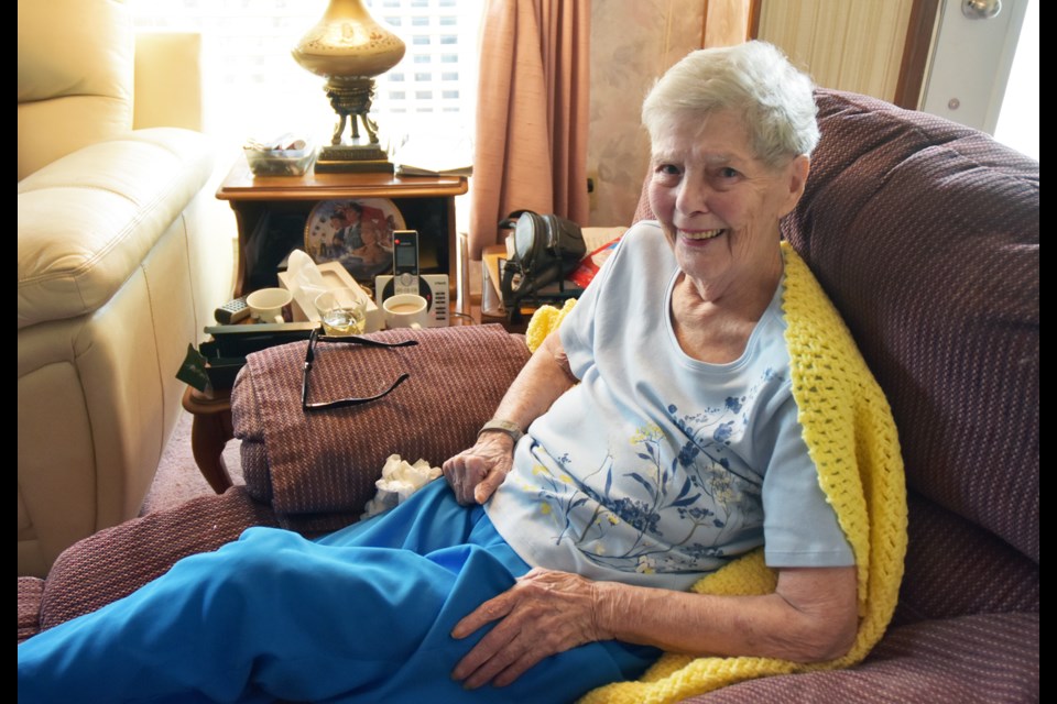 Vicky Urwin welcomed guests to her Sandycove Acres home, on her 96th birthday.