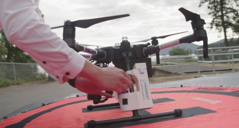 The drone used to deliver medications to Salt Spring from Duncan. (via London Drugs LTD.)
