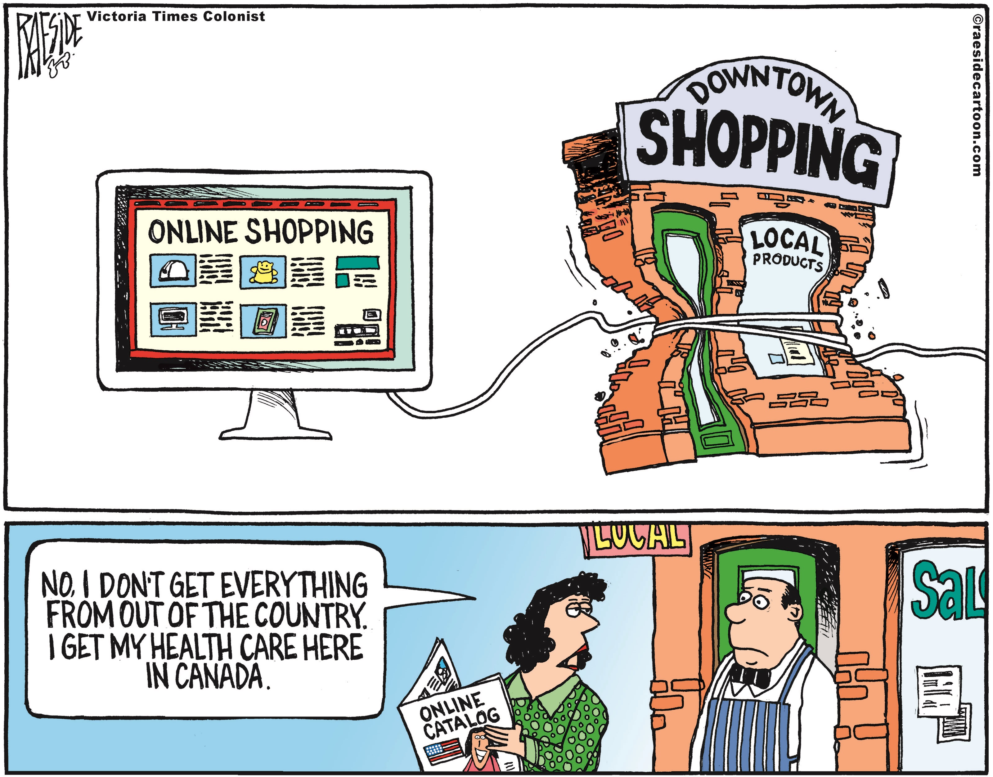 Cartoon: Adrian Raeside on the impact of online shopping - Prince George Citizen Cartoon: Adrian Raeside on the impact of online shopping - Prince George Citizen