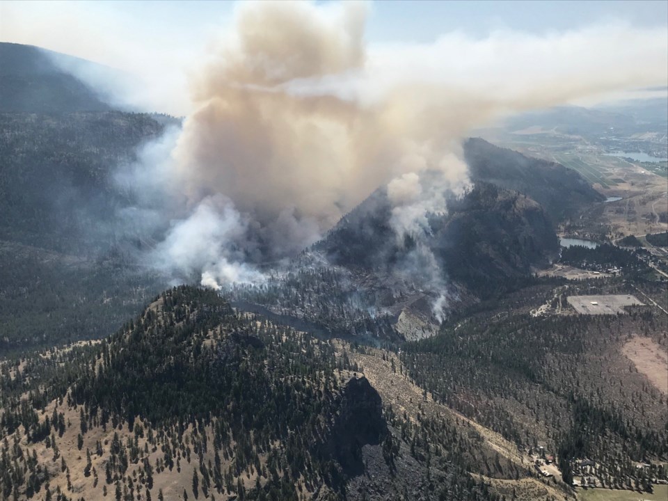 eagle bluff fire above