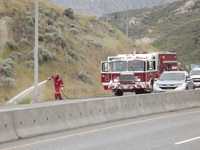 UPDATE: Kamloops grass fires put out, Highway 1 clear ...