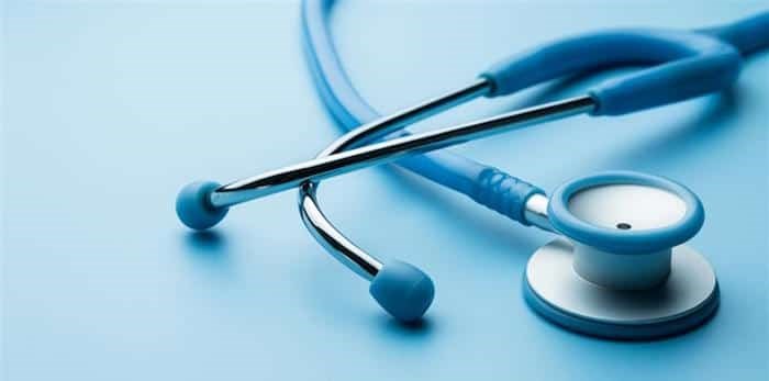 Stethoscope-blue-background