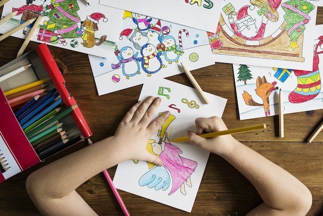 student drawing
