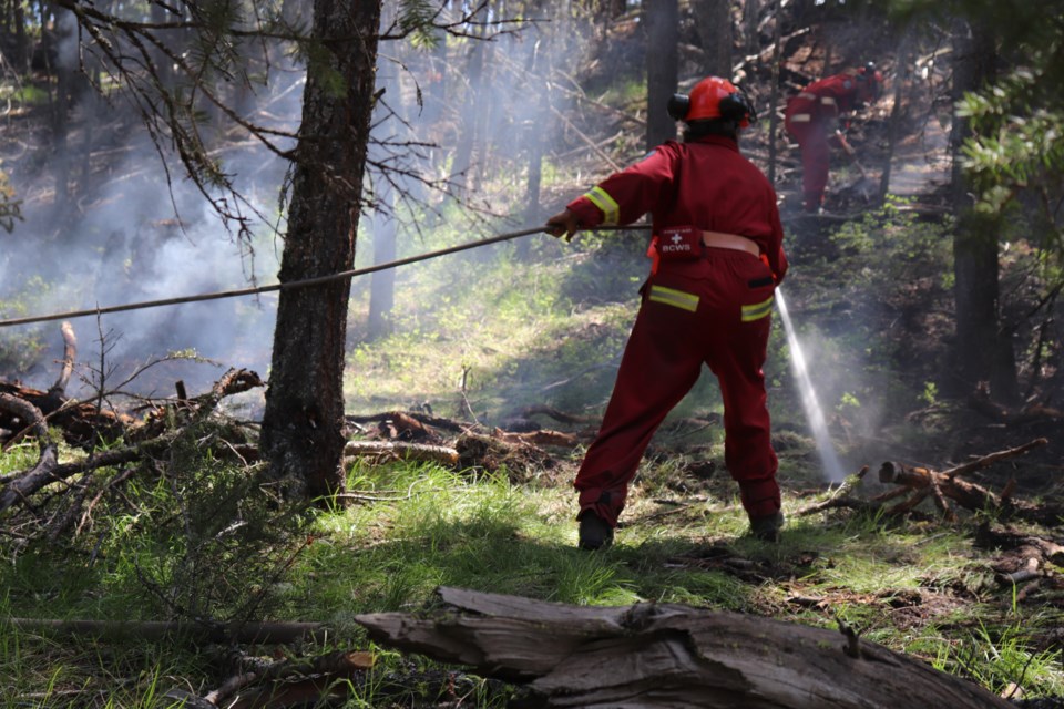 They are in the classroom learning, and then they are demonstrating what they learned there, in the field, Kyle Young, trainer within the Merritt Fire Zone and Provincial Training Centre says. "With classroom work there are also field exercises, so they will go out and do pumps, and go out and do guard digging and that kind of thing " (via Cavelle Layes)