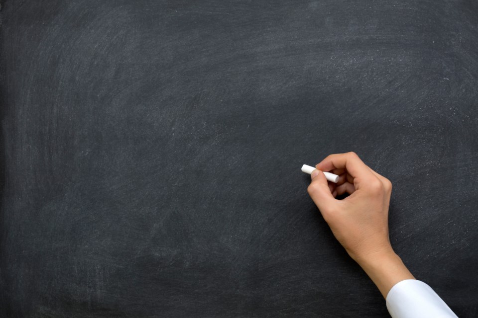 empty chalkboard