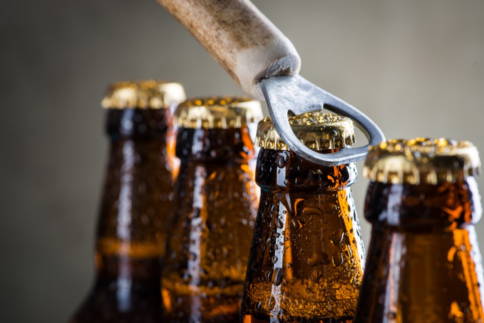 cold beer bottles