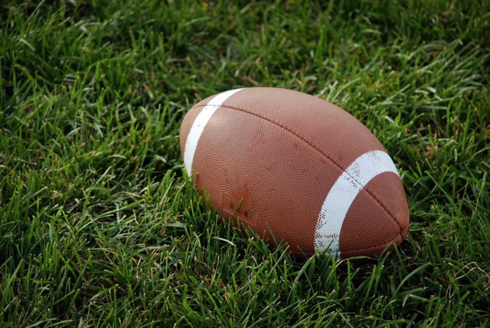 football in grass