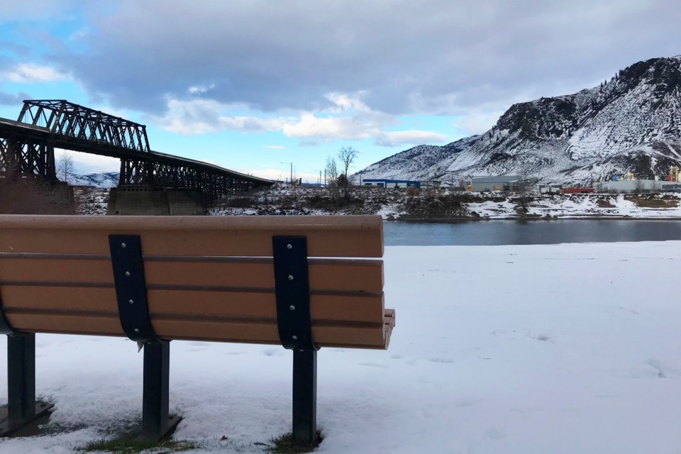 winter bench