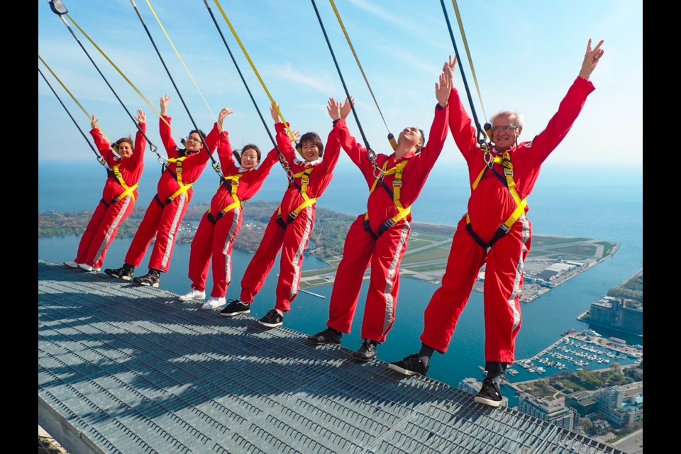 The EdgeWalk at the top of the CN Tower in Toronto is the world’s highest — and scariest — urban walkway. The EdgeWalk at the top of the CN Tower in Toronto is the world’s highest — and scariest — urban walkway.
