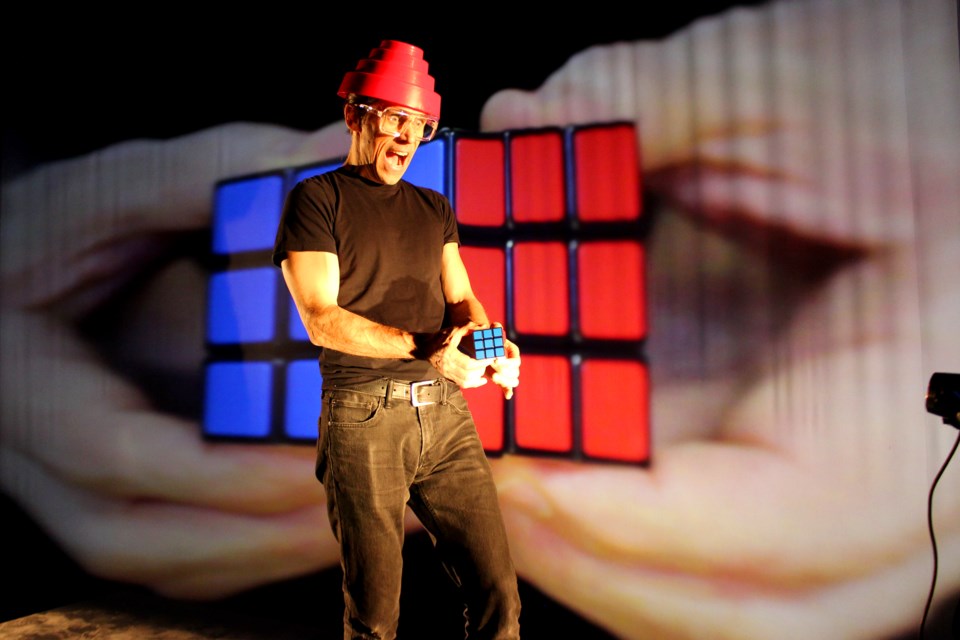 Writer and performer Rick Miller returns to Kamloops in the Western Canada Theatre production of BOOM X.