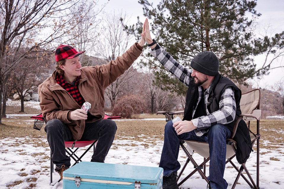 Geoff Noordhof and James Sutherland are among cast members in the Kamloops Players’ newest production, Almost, Maine.