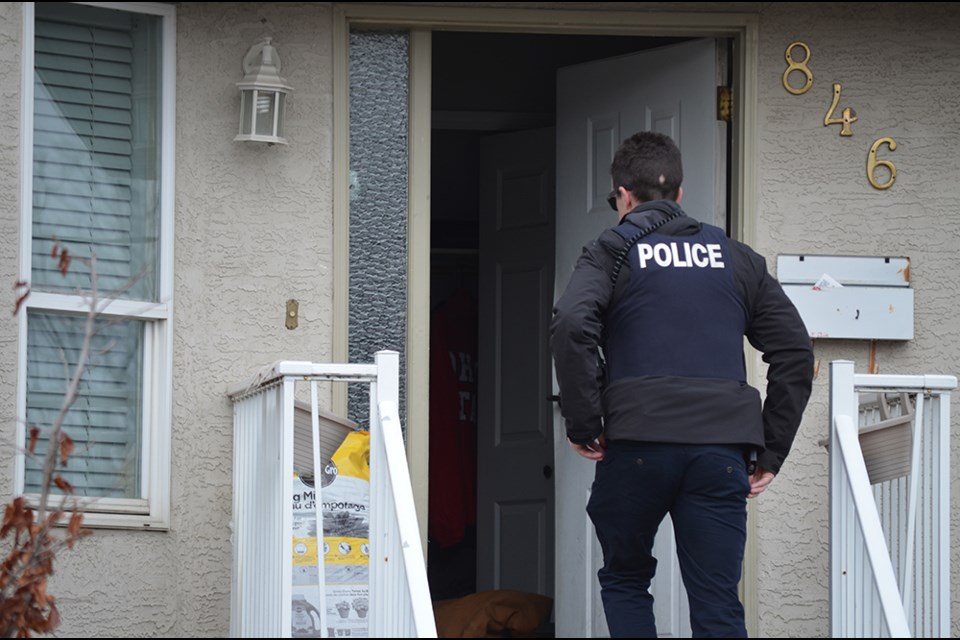 Police were at 846 Battle St. for much of March 24, 2023, following a shooting.
