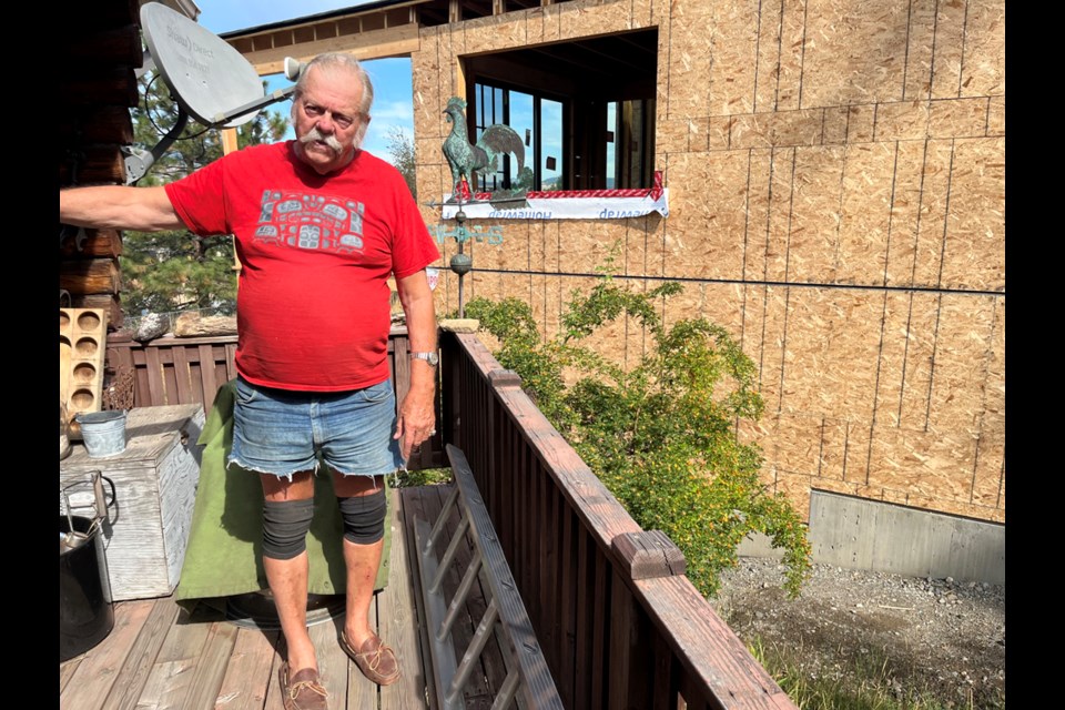 Tony Brumell on his deck.