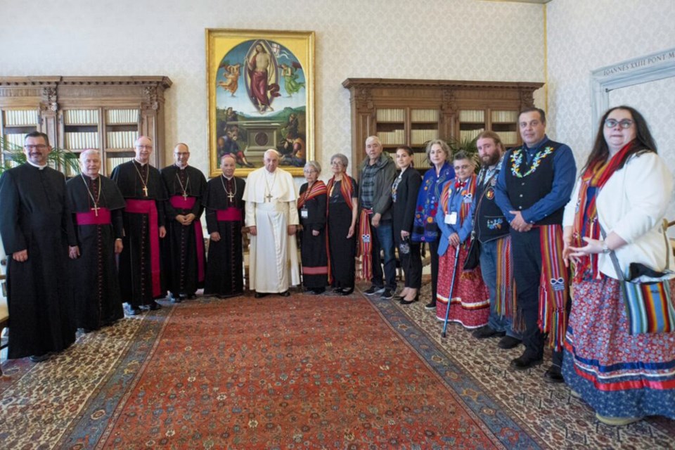 On March 28, Pope Francis met at the Vatican with representatives of the Métis National Council and the Inuit Tapiriit Kanatami. The pope will meet with Tk'emlúps Chief Rosanne Casimir and other members of the Assembly of First Nation delegation on March 31.