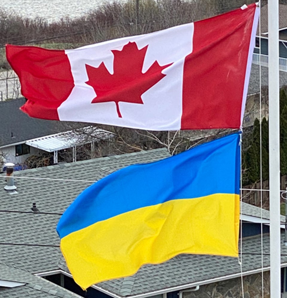 Canada Ukraine flags