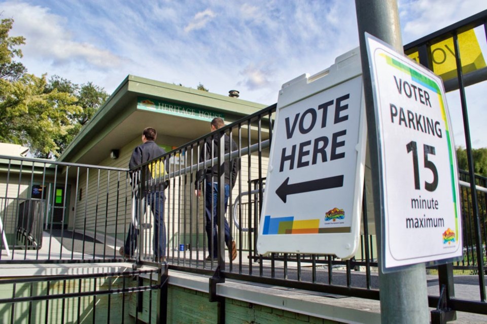 civic election polling place