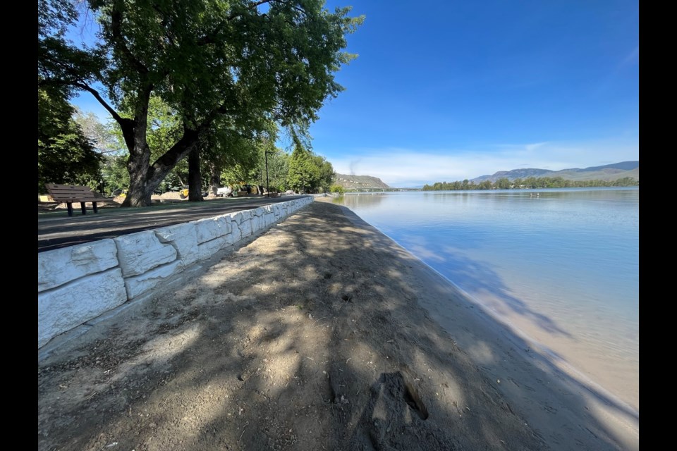 This new retaining wall will protect Riverside Park from future flooding. (Submitted/City of Kamloops)