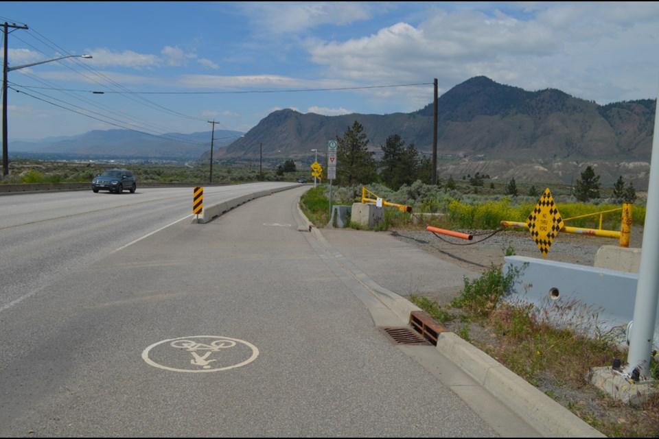The entrance to a site off Highland Road, where cyclist Dr. Andrew van der Westhuizen was struck by a water truck on May 11, has been closed by the property owner.
