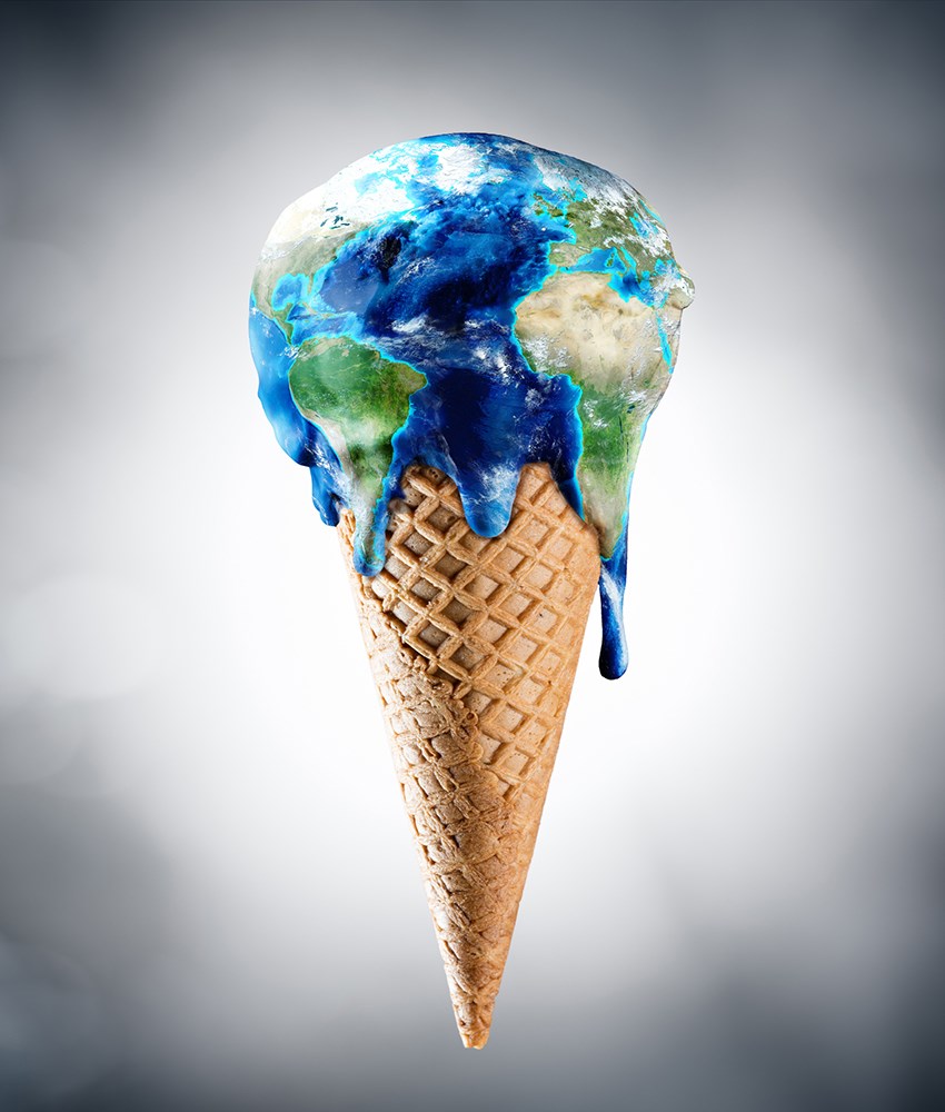 climate change ice ceram cone Getty