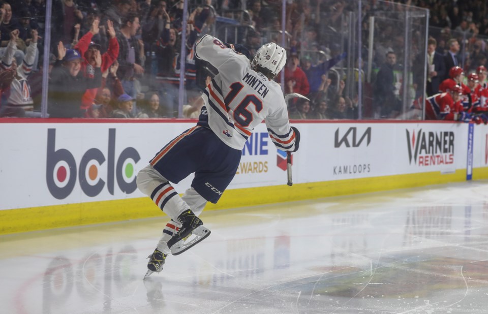 K Fraser Minten celebrating shorthanded goal_5117